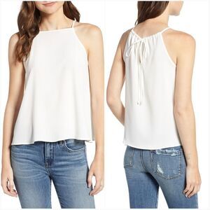 BP White Square Neck Tank Top Size Small